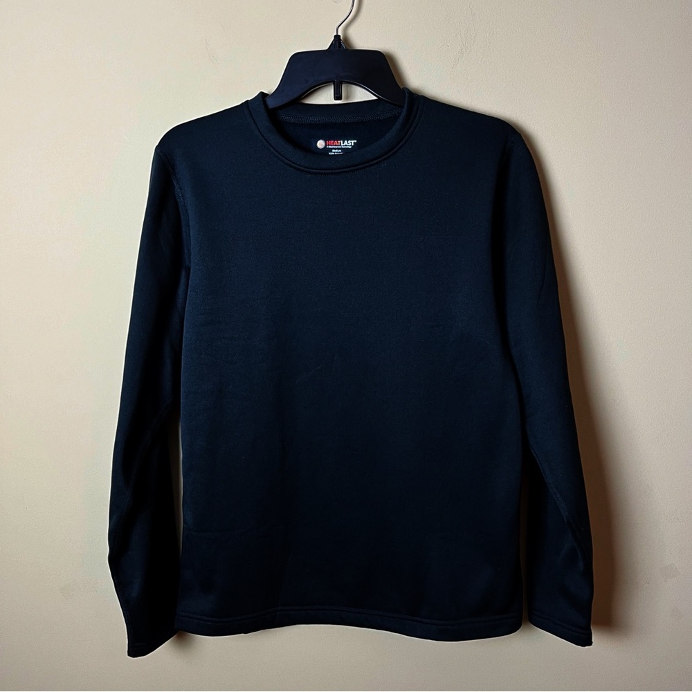 NWOT Heatlast Black Fleece Crew Neck Long Sleeve